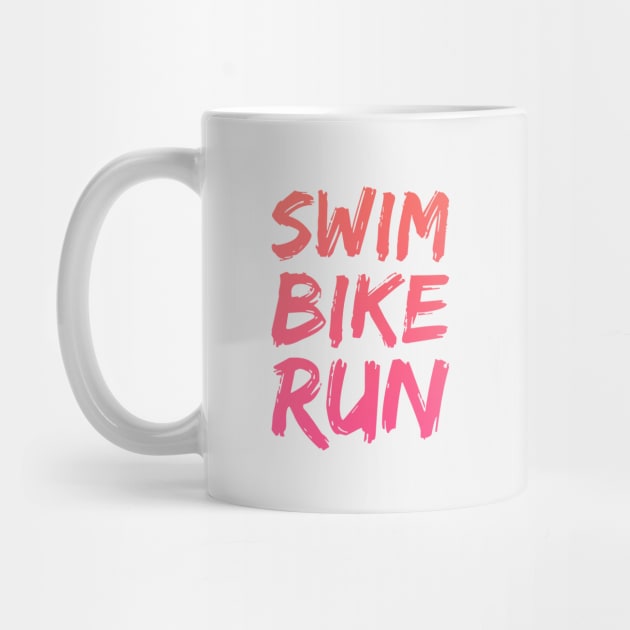 Swim Bike Run design by Triathlon and Sport fun